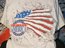 Celebrate America Design printed with Spot Color Print on Light Color T-Shirt.